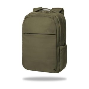 Alyvuogių žalios spalvos CoolPack kuprinė su priekiu ir užtrauktuku