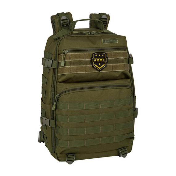 Karinio stiliaus CoolPack Soldier chaki kuprinė iš priekio