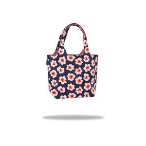 Tamsiai mėlynas Tamsiai mėlynas krepšys su rausvais gėlių motyvais CoolPack Flores Nina