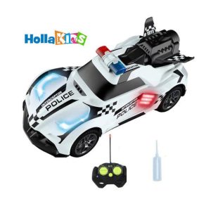 Interaktyvus policijos automobilis su pultu ir dūmų efektu HollaKids