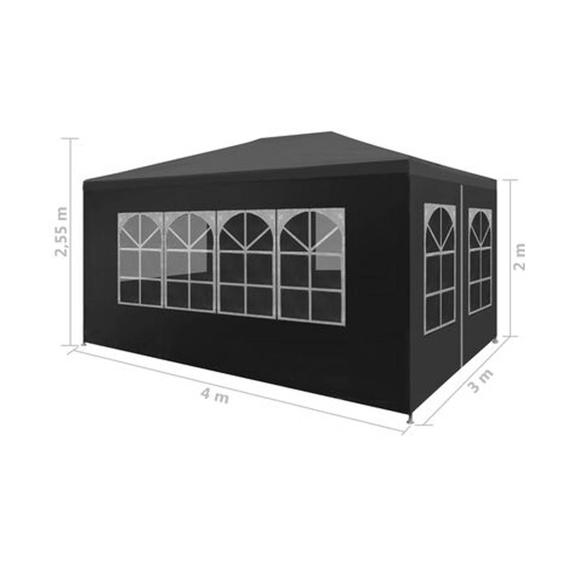 Sodo paviljonas 3×4 juodas Holla Garden - Image 6